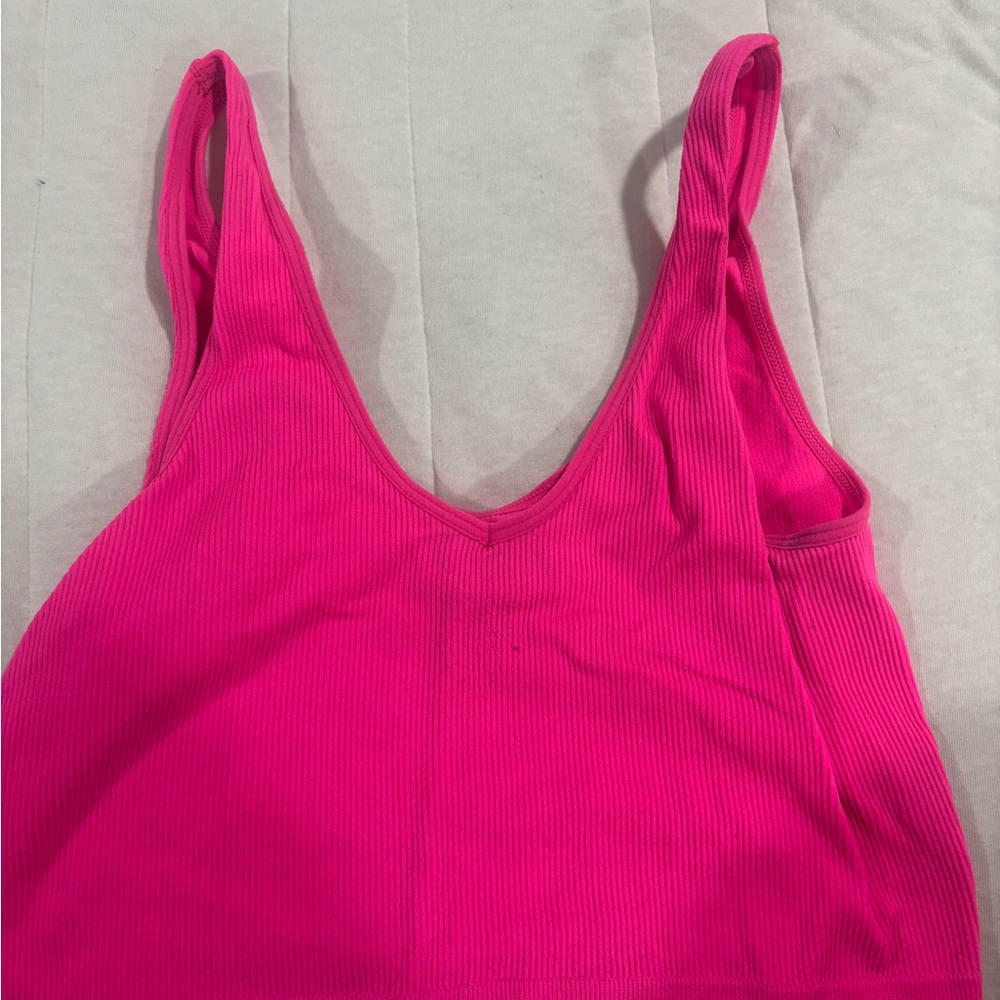 Charlotte Russe Hot Pink Ribbed Bra